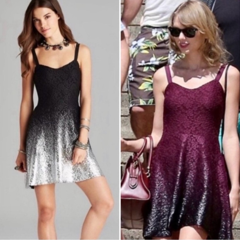 Red/black ombré Free People dress